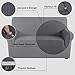 Flamingo P High Stretch Sofa Slipcover Non Slip Loveseat Covers for 2 Cushion Couch Washable Pet Furniture Protector Covers with Elastic Bottom, Thick Jacquard Fabric (Medium, Charcoal Gray)