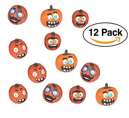 Halloween Funny Face Pumpkin Decorating Premium Craft Kit Foam Stickers – 12 Pumpkins