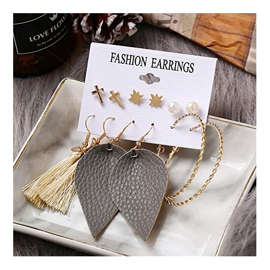 36-Pairs-Fashion-Tassel-Earrings-Set-for-Women-Girls-Bohemian-Acrylic-Hoop-Stud-Drop-Dangle-Earring-Leather-Leaf-Earrings-for-BirthdayPartyChristmasFriendship-Gifts 36-Pairs-Fashion-Tassel-Earrings-Set-for-Women-Girls-Bohemian-Acrylic-Hoop-Stud-Drop-Dangle-Earring-Leather-Leaf-Earrings-for-BirthdayPartyChristmasFriendship-Gifts