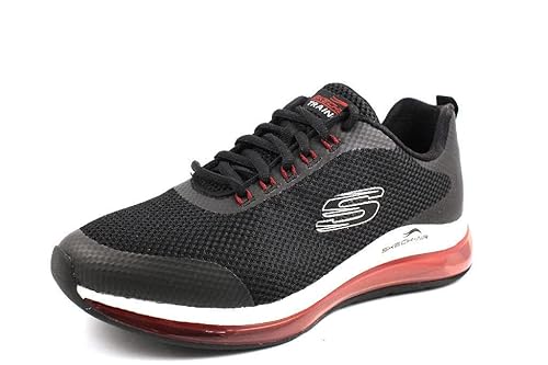 Skechers SKECH - AIR ELEMENT 2.0, Men's Low-Top Trainers, Blue (Black Mesh / Red Synthetic Trim Bkrd), 10 UK (45 EU)