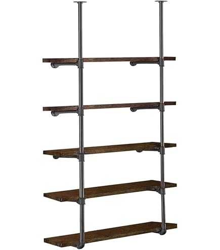 Amazon.com: HITOMEN Industrial Iron Pipe Shelves, 3 Set 4-Tier