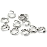 HDSupplies 500 Pieces - 304 Stainless Steel Jump Rings - 6mm - 18 Gauge (1mm Thickness)