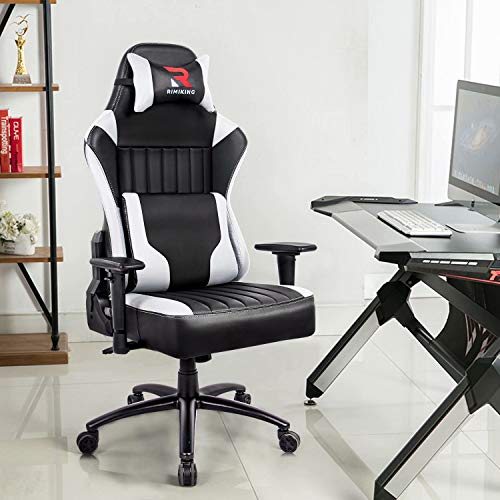 RIMIKING Big&Tall Gaming Chair Massage High Back Racing Executive