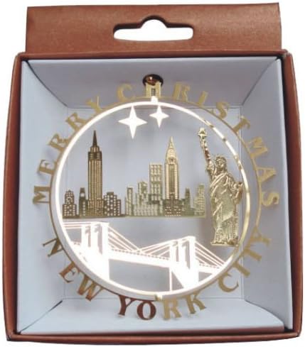New York City Christmas Ornament (24k Gold Finish)