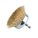 Gunpla 3" Wire Cup Brush with 1/4" Hex Shank Hardened Brass Steel Crimp Wheel Heavy Duty Wires Brushes for Metal, Removal of Rust Corrosion Paint