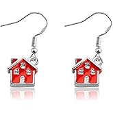 CENWA Tiny House Charm Earrings Real Estate Earrings Realtor Earrings First Home Earrings Home Earrings