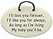 I'll love you forever, I'll like you for always, as long as I'm living my baby you'll be. Handmade in the USA for 30 years. Overstock price offsets shipping cost.