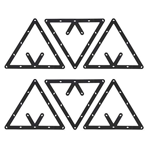Billiard Ball Holder, 6Pcs/Set Billiard Rack Black Triangle Ball Holder Positioning Billiard Table Pool Cue Accessory