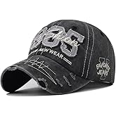 Washed Baseball Cap for Men Women Adjustable Distressed Denim Hat Dad Hat Trucker Hat