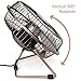 OPOLAR Desk Fan, Ultra Quite Metal Fan with Enhanced Airflow, 360° Rotating Free Adjustment Personal Cooling Office Desktop Small Fan, USB Powered Mini Fan - 6 Inch Blades, One Setting