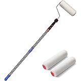 FLY HAWK Paint Roller,4 FT Brush kit Multi-Function Paint Roller kit with House Paint Roller Brush Stainless Steel Pole, New 