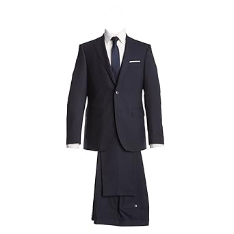 Barutti Anzug Marineblau Uni Tailored Fit taillierter Schnitt 100% Pure Wool Schurwolle Super 100S Sakko Tarso AMF Hose Tosco