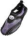 Childrens Kids Wave Water Shoes Pool Beach Aqua Socks (8, Black/Purple)
