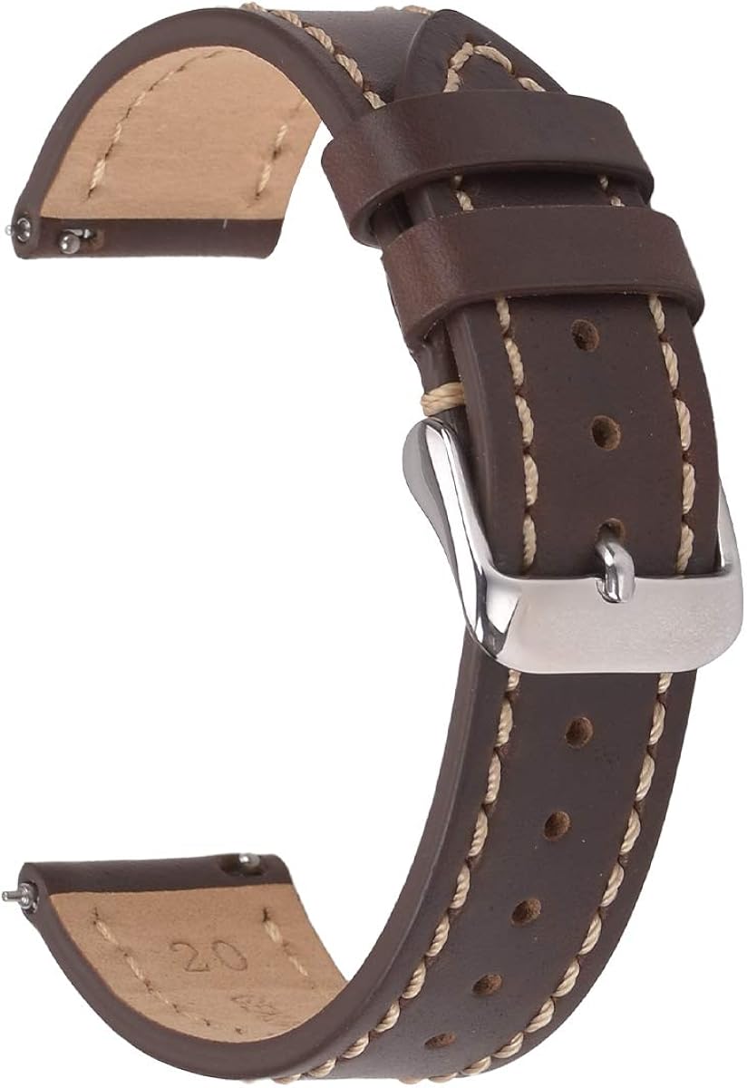 Mens Leather Watch Bands 22mm,EACHE Genuine Leather Watch Straps for