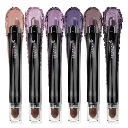 LUXAZA PRO Purple Eyeshadow Stick 6PCS Set, Metallic Shimmer M... 51Ca8zoKAvL