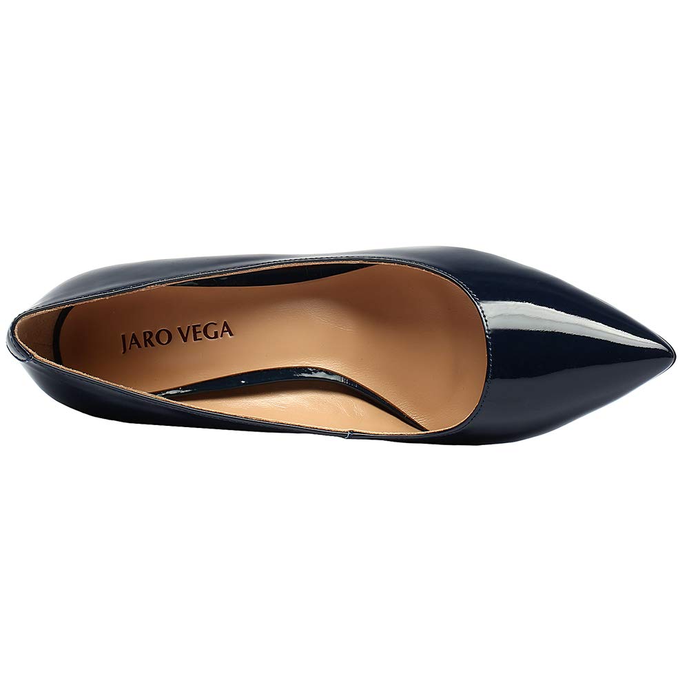 High Chunky Stable Leather, Patent Pumps Toe Pointed