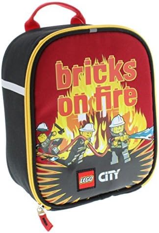 LEGOCity Bricks on Fire Vertical Insulated Lunch Bag
