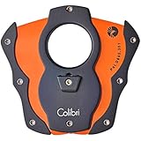 Colibri CUT Guillotine-Style Cigar Cutter - Black/Orange