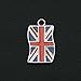 LUOEM London Keychain UK Flag Metal Keychain Souvenir with Phone Booth Double-Decker Bus for Car Bag British Christmas Party Decorations