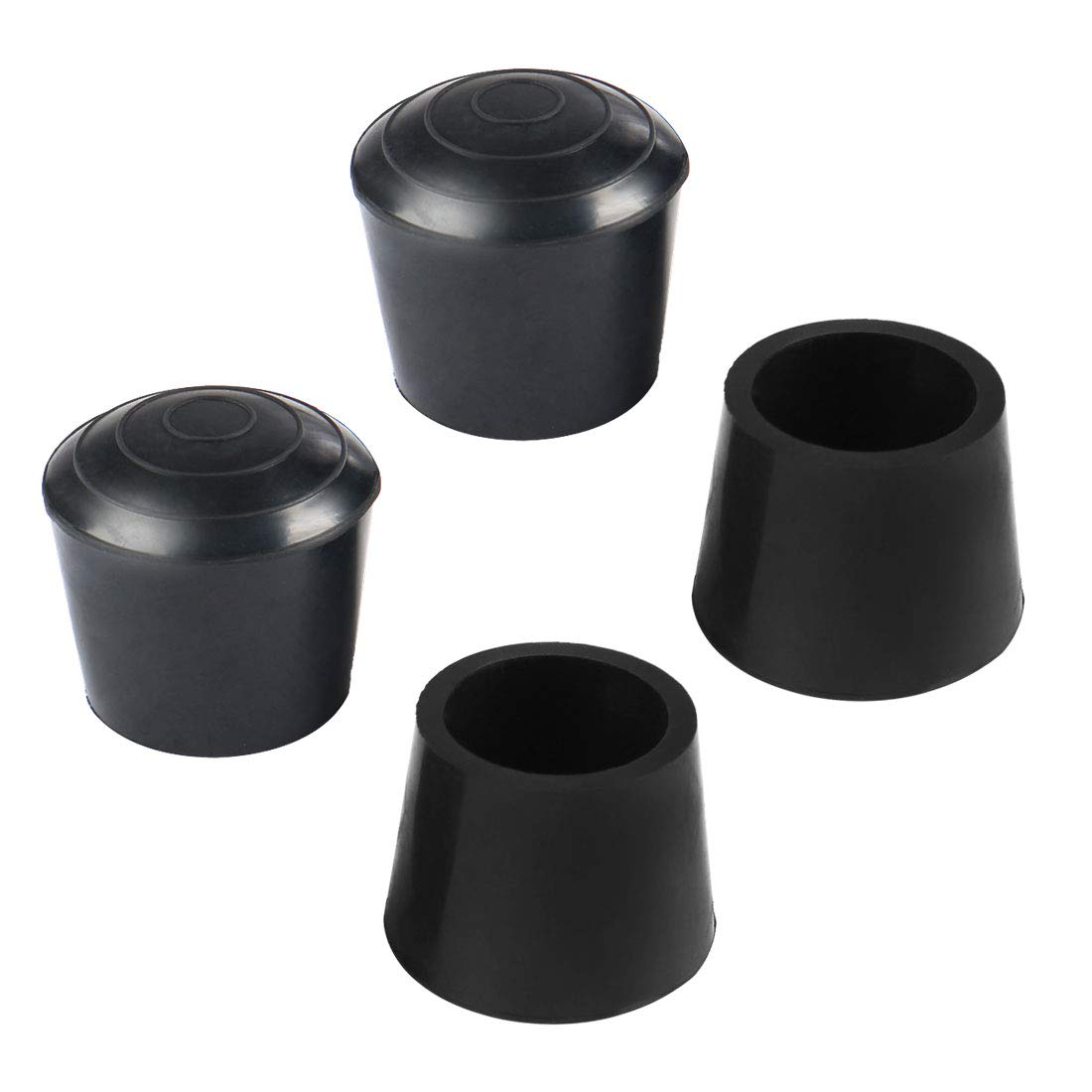 sourcing map 4pcs Leg Caps Tips 22mm 7/8 Inch Anti Slip Rubber Furniture Table Feet Cover Floor Protector Reduce Noise Prevent Scratches Black