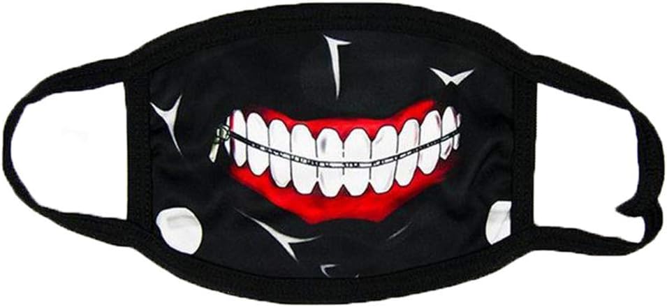 Kaneki Ken Mouth Mask Anime Halloween Cosplay Props Cycling Face Masks Accessories Cotton (Style 1)