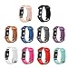 GinCoband 10PCS Fitbit Charge 2 Bands for Fitbit Charge 2 Fitness Wristband with Metal Clasps
