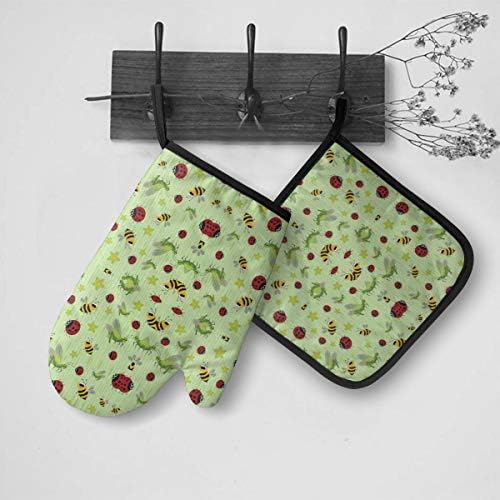 耐熱ミトン オーブンミトン 鍋つかみ ミトン オーブングローブ 断熱 防水 やけど防止 滑り止め 厚手 業務用 バーベキュー用 おしゃれ クッキング用 キッチン手袋 q 耐久性 夏のナンキンムシ おすすめ 電子レンジ