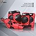 JBM international Adult / Child Knee Pads Elbow Pads Wrist Guards 3 In 1 Protective Gear Set, Red, Youth / Child