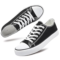 White Sneakers for Women Low Top Canvas Shoes