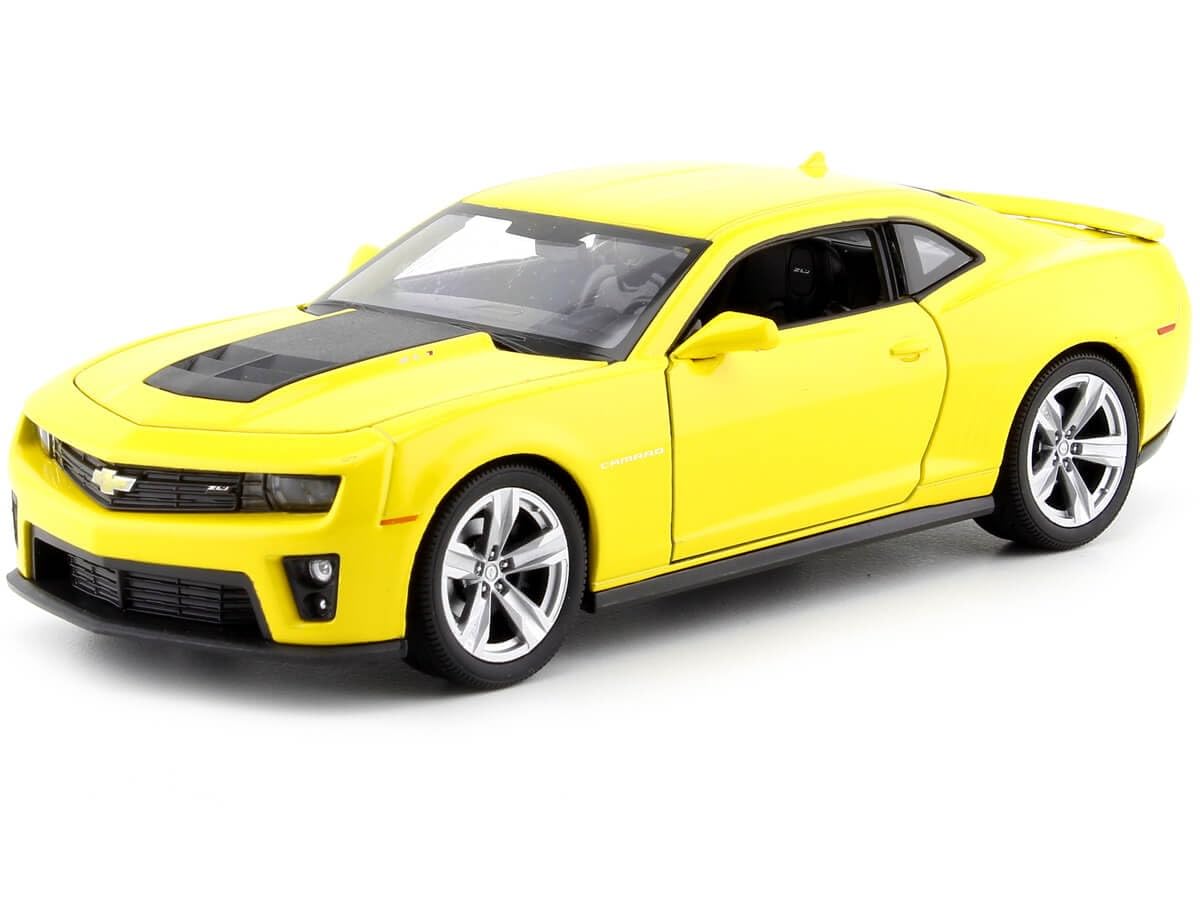 Chevrolet Camaro ZL1, gelb/matt-schwarz, 2012, Modellauto, Fertigmodell, Welly 1:24