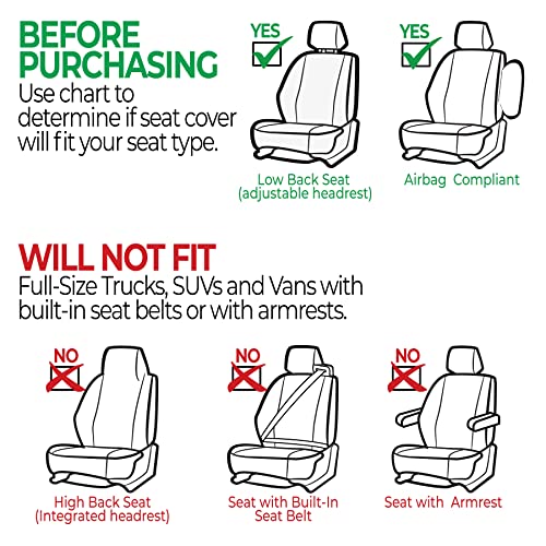 Season Guard BelAir Car Seat Cover, Faux Leather, Universal Fit for