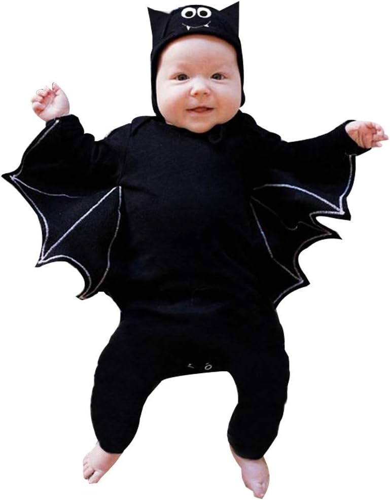 iLOOSKR Halloween Costume Newborn Baby Boy Girl Cosplay Costume Romper Jumpsuit Hat Outfits Set