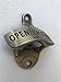 Barware Gear Wall Mounted Open Here Bottle Opener with Free Stainless Steel Mounting Screws. Pop the cap and open your Beer and Soda in Style. Wall Hung Beer Opener for Bar or Kitchen. Antique Brass