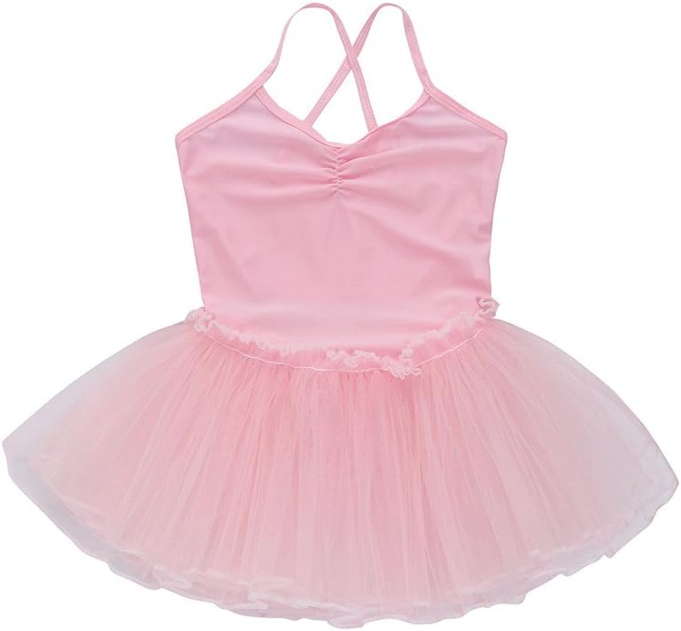 Zerototens Girl Ballet Dress,Toddler Girls Leotards Tops Bodysuit Dancewear Dress Clothes Outfits Sleeveless Strap Ballet Gymnastic Leotard Tutu Skirt for 1-6 Years Old