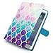 iPad Mini Case - LittleMax(TM) Synthetic Leather Auto Wake/Sleep Stand Case [Card Holder] Flip Folio Wallet Case Cover for iPad Mini 3/2/1 [Free Cleaning Cloth,Stylus Pen]--# Colorful Circles