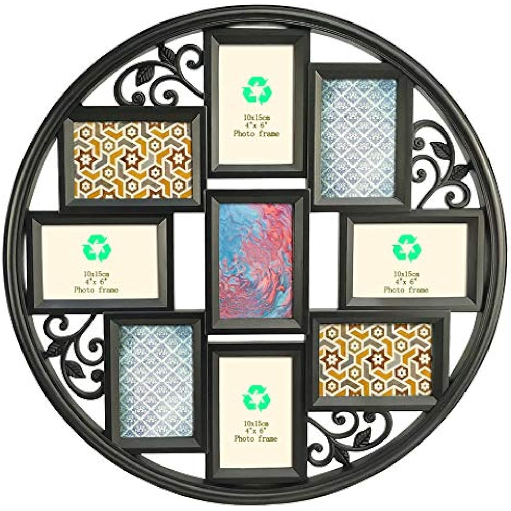  4x6 Black Picture Frames 9 Opening Multi Wall Collage Photo eBay