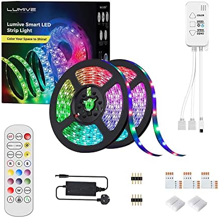 سعر شريط اضاءة LED ذكي باضاءة ار جي بي من لوميف (شريط اضاءة LED بمنفذ ...