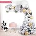 Shimmer & Confetti 16 ft Premium White and Silver Balloons Garland Arch Kit - White Metallic﻿ Silver Gold Confetti Balloons Arch for Wedding, Graduation and Bridal Shower Decorations.