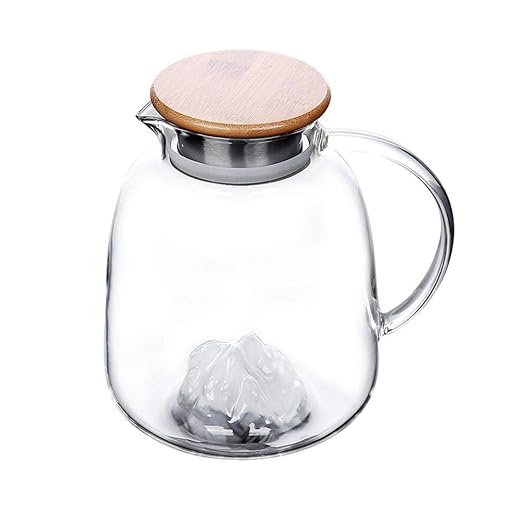 SGXDMsh Jarra de Agua de Cristal, Jarra de Zumo frío con Tapa de ...