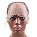Bella Hair Undetectable Swiss Lace Front Wig Cap for Making Wigs with Adjustable Straps and Combs Medium Size Skin Color Dark Brown