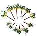 KRISMYA Miniature Plastic Palm Trees Fairy Garden Landscape Bonsai Decor (12 Palm Trees)