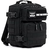 WOLFpak 9L Mini Tactical Backpack (Alpha Black) | Compact, Small Everyday Carry Bag for Gym, School, Travel | Durable, Water-Resistant Daypack with Molle System and Patch Panel