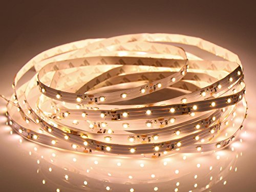 5-Pack of Hyperikon 12V LED Strip Light, 3528SMD, IP20, Soft White Glow (3000K), White LED Strip Light, LED Flexible Light Strip, 16.4 Feet (5x20W), 300 SMD LED