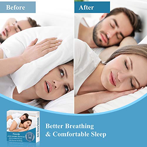 Balhvit Anti Snoring Devices, Silicone Magnetic Anti Snore Nose Clip to Ease Breathing, Set of 4 Nose Vents as Snoring Solution, Comfortable & Effective Stop Snoring Sleep Aid for Men Women