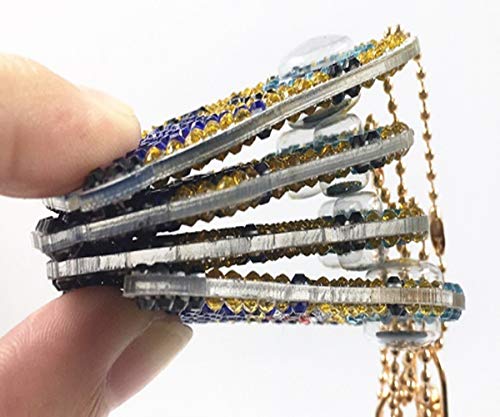 5D DIY Key Chains Diamond Painting Paint by Numbers KitsFull Drill Rhinestone Mosaic Making Decorative Props for Bags,Phone Straps(4 Pack)