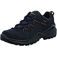 LOWA Mens Sirkos Evo GTX Lo Leather Textile Navy Brown Shoes 9 US