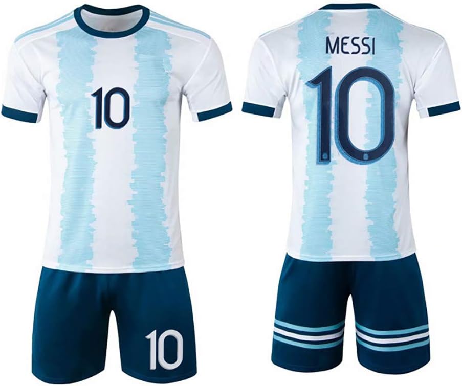 Kangrui Argentina Jersey 2019/20 Football Messi Kits T-Shirt And Shorts For Youth And Adults