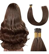 Sunya I Tip Hair Extensions Human Hair Chocolate Brown 14 Inch Pre Bonded Hair Extensions Human H...