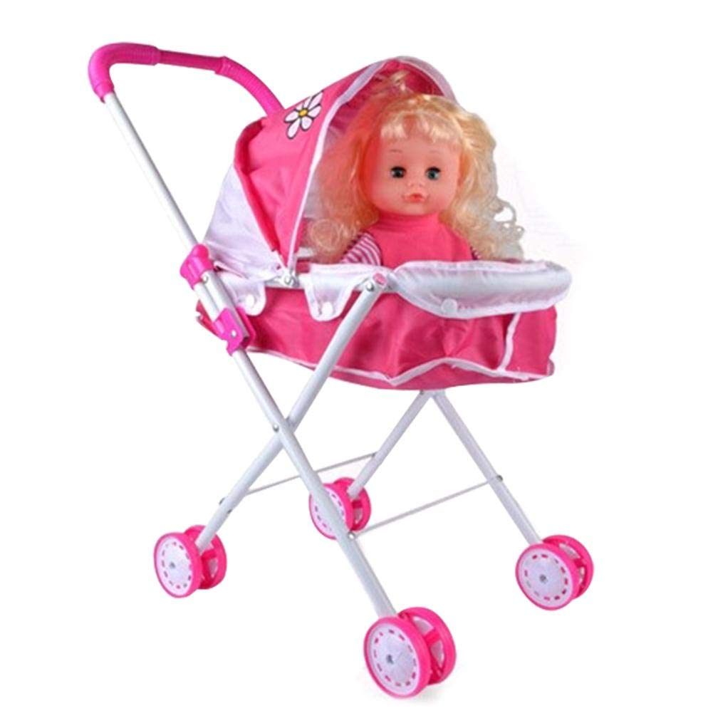 Poussette Poupee Landau Marine Poussette Canne Ultra Compacte Poussette Lara Bebe Confort Lara Reglable En Hauteur Repliable Chariot De Protection De Lenvironnement En Fer Pliant Avec Poupee Jouet Jeux Et Jouets Poupees