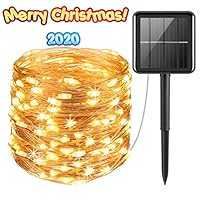 Holiday Decor String Lights Outdoor, 66ft Warm White 8 Modes Copper Wire Lights, LED Starry Lights, Waterproof IP65 Fairy Christmas Decorative Lights for Outdoor, Wedding, Party, Halloween